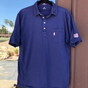 johnnie-O West Coast Prep Navy Blue Patriotic Polo M